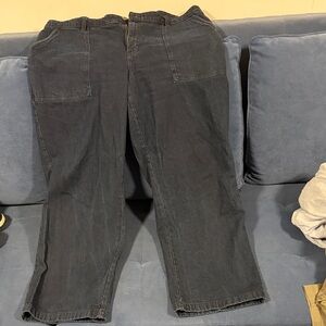 Reitmans wide leg high-rise dark blue denim jeans